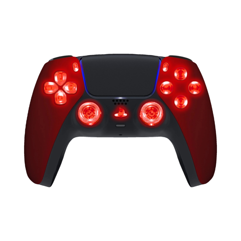 Soft Red LED wireless controller for PS5