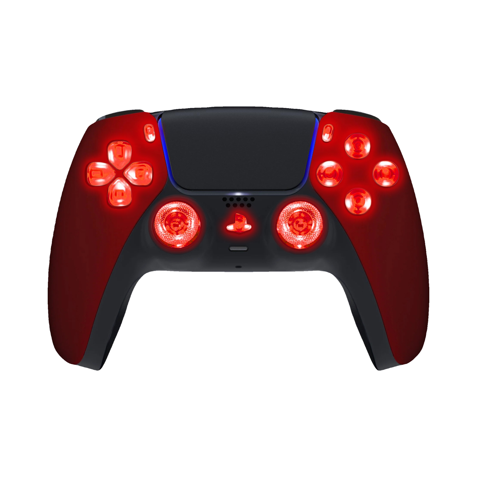 Soft Red LED PS5 controller