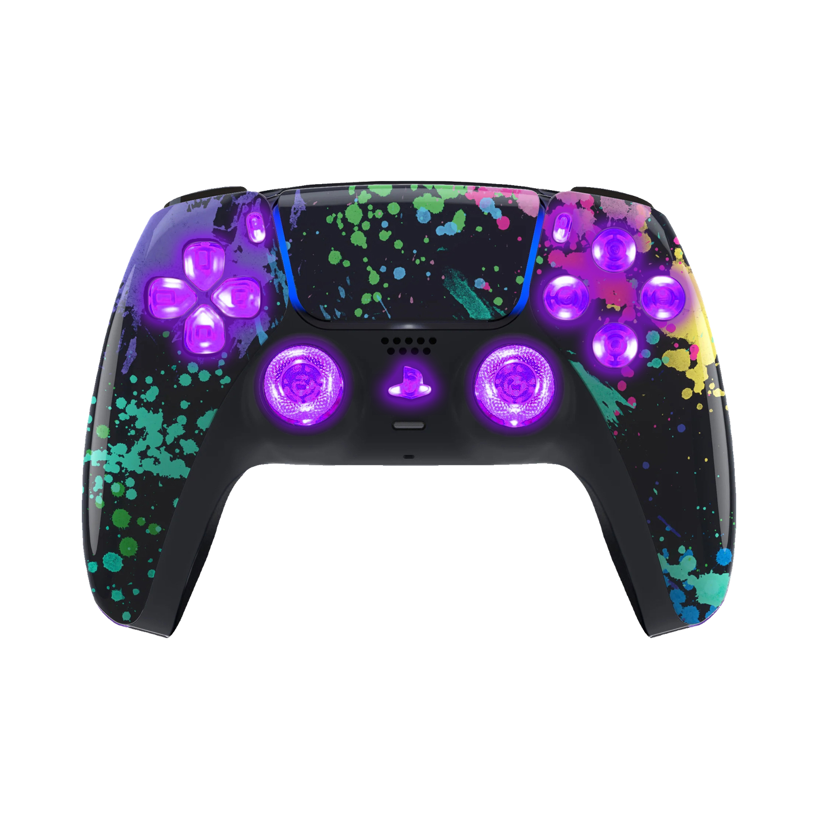 Water Color LED PS5 controller