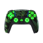 Weed Leaf Silent Modz LED Light Up Buttons Wireless Custom Controller for PS5