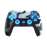 White Digital Silent Modz LED Light Up Button Wireless Custom Controller for PS5