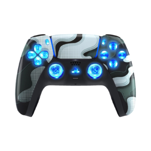 White Digital LED PS5 controller